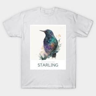 British Garden Birds: Starling T-Shirt